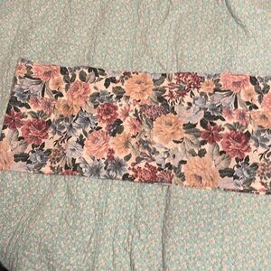 Floral Valance with Pink & Blue Spring Colors